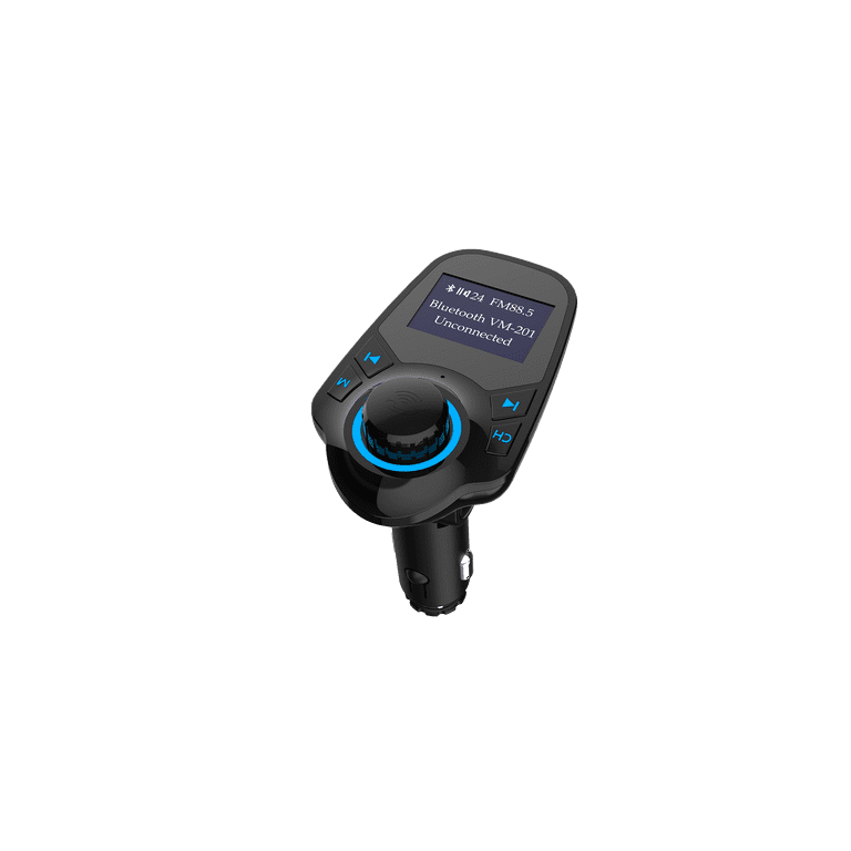 Auto Drive Low Profile Bluetooth FM Transmitter with Dual USB Charging Ports, Enable Hands-Free Phone Calls