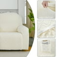 thumbnail image 3 of Eurhowing Recliner Sofa Slipcover for 2-Seater, Ultra-Stretch loveseat Couch Cover with Pockets, Anti-Scratch Furniture Protector, Off-White, 3 of 10