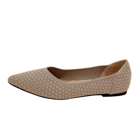 Oyedens Womens Dress Shoes Fashion Pointed Toe Ladies Formal Slip on Dressy Flats Office Business Shoes