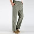 thumbnail image 4 of CHENge White Pants Men Work Relaxed Regular Fit Travel Casual Pants Elastic Waist Sweatpants with Pockets Cargo Joggers, 4 of 4