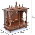 thumbnail image 2 of Home and Bazaar Rajasthani Ethnic Handcrafted Wooden Temple / Mandir / Pooja Ghar / Mandapam HB17KI-218, 2 of 4