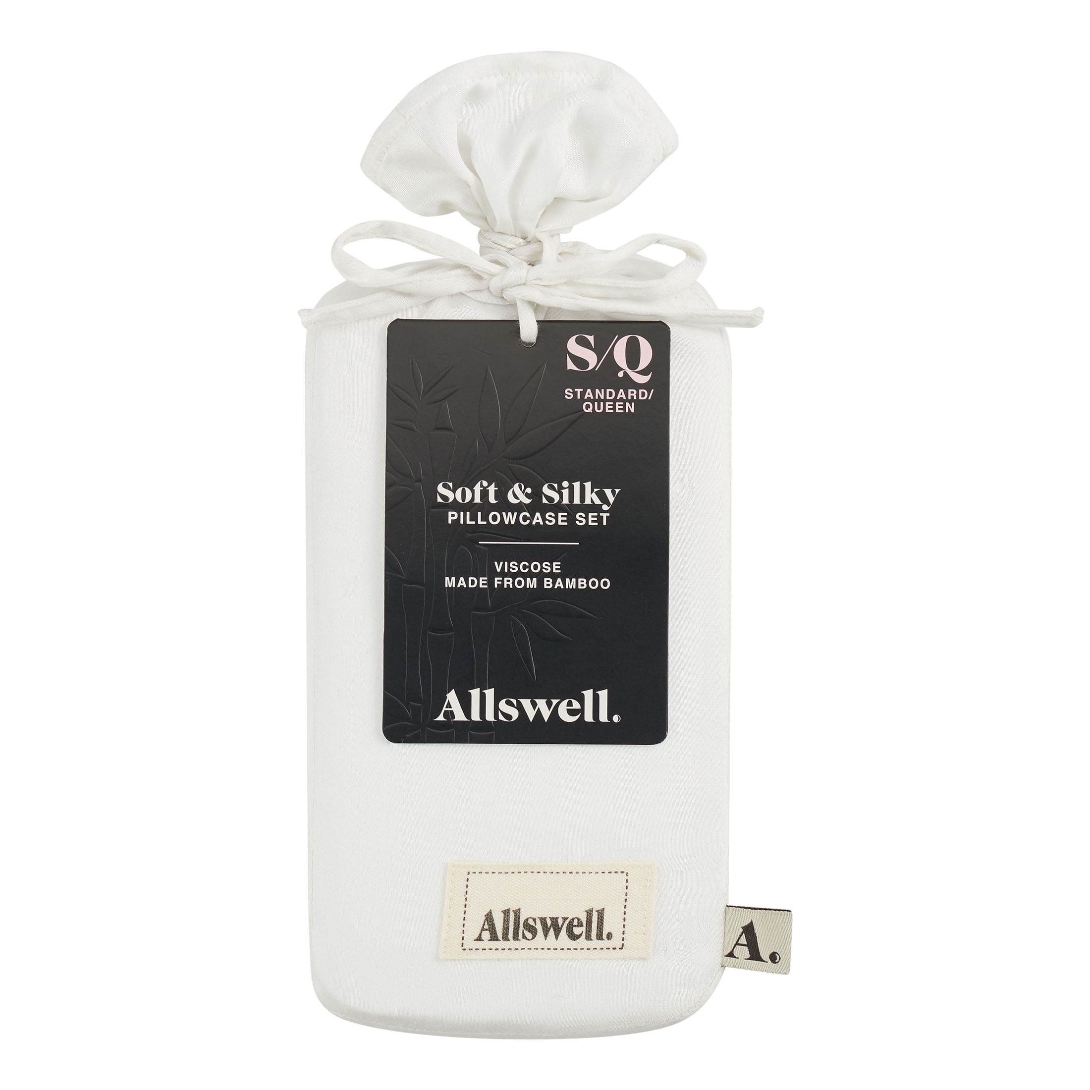 Allswell Soft & Silky Bleached Linen Rayon Derived from Bamboo Sateen Pillowcases, King (2 Count)