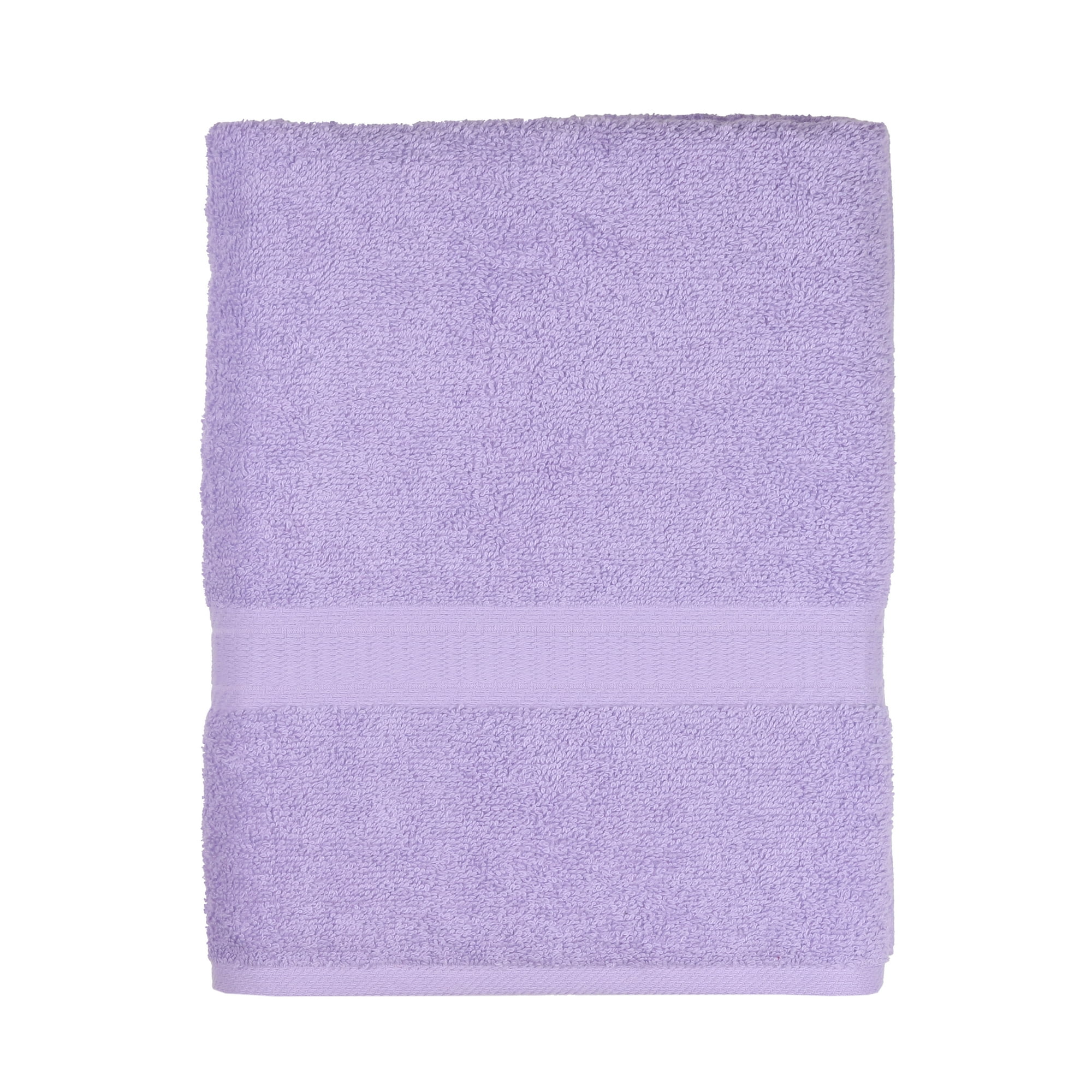 Mainstays Basic Bath Sheet, 100% Cotton, Purple