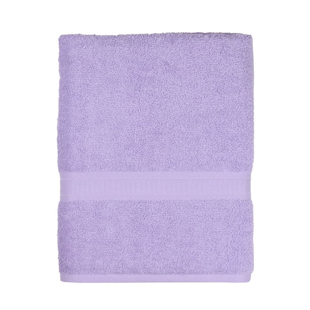 Mainstays Basic Solid Bath Towel, Lavender