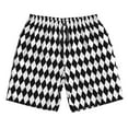thumbnail image 3 of Uemuo Black And White Diamonds Pattern Men's Swim Trunks Hawaiian Beach Bathing Suit Swimsuits Beach Quick-Dry Shorts with Pockets-X-Large, 3 of 9