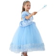 thumbnail image 5 of Vestido de princesa Cenicienta, diseño lindo e interesante, vestido de niña, peinado navideño, moda de moda, 5 of 5