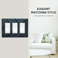 thumbnail image 3 of Dark Black Pattern 3 Gang Toggle Light Switch Cover Decorative Switch Plates and Outlet Covers Wall Plates for Electrical Kitchen Home Office Art Decor, 3 of 5