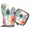 Multicolor 4, variant on CURLYOOT White Horse Oven Mitts and Pot Holders Sets of 2, Non-Slip Washable Hot Pads and Oven Gloves for Kitchen Cooking Baking