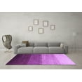 thumbnail image 3 of Ahgly Company Machine Washable Indoor Round Abstract Purple Modern Area Rugs, 7' Round, 3 of 4