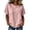 Pink, variant on Women Loose Round Neck t-Shirt Fringe Raw Edge Spliced Short Sleeve Blouse Cotton Linen Casual Tops Beige L