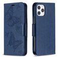 thumbnail image 6 of Allytech iPhone 12 Pro Case, iPhone 12 6.1" Case, Folio Flip PU Leather Slim Fit Kickstand Cover with Credit Cards Holder Hand Wrist Strap Wallet Case Cover for Apple iPhone 12 Pro/ iPhone 12, Blue, 6 of 6