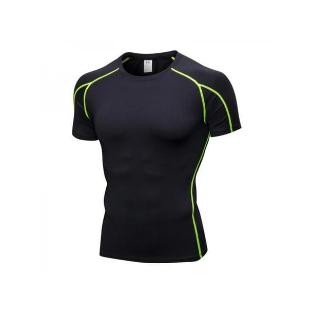 Men Short Sleeve Tight Sport Compression T Shirt Walmart.com