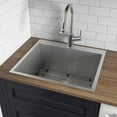 thumbnail image 2 of Ruvati Topmount Laundry Utility Sink 25" x 22" x 12" Deep 16 Gauge, 2 of 11