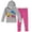 Pink / gray, variant on Pinkfong Baby Shark Toddler Girls Pullover Fleece Hoodie and Leggings Outfit Set Infant to Toddler