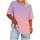 thumbnail image 1 of Mujeres Más Tamaño Manga Larga Tops Cuello Redondo Manga Corta Primavera Verano Camisa Básica Camiseta Superior Poliéster Ligero Suave Cómodo Más Tamaño Tops Casuales, 1 of 6