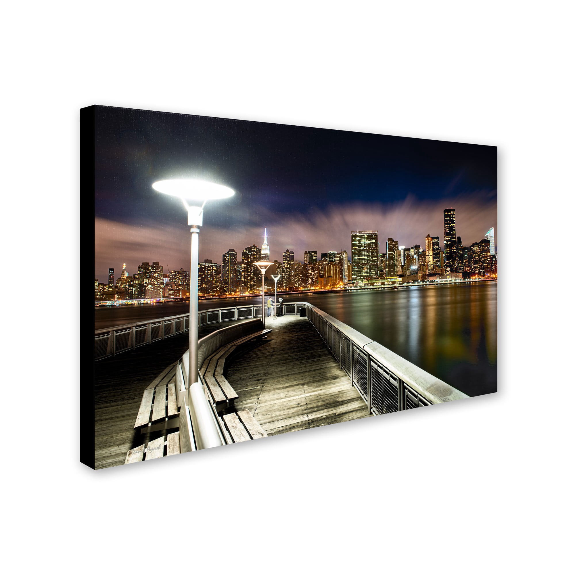 Trademark Fine Art "Gantry Plaza - NYC" Canvas Art by David Ayash