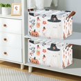 thumbnail image 2 of Yayeee Foldable Storage Basket for Shelves with Handles Waterproof Cloth Bins, White Halloween Ghosts, 2 of 7