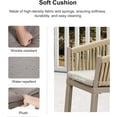 thumbnail image 6 of PURPLE LEAF Outdoor Bar Height Stools Set of 2, Patio Woven Aluminum Barstools Bar Chairs with Back and Cushions for Balcony Garden Indoor Kitchen Outside,Champagne, 6 of 9