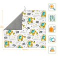 thumbnail image 3 of Naloa Dinosaur on Excavator Dish Drying Mat for Kitchen Counter, Heat Resistant Drainer Mats, Absorbent Draining Mat,Dish Rack Pad,16"x18", 3 of 8