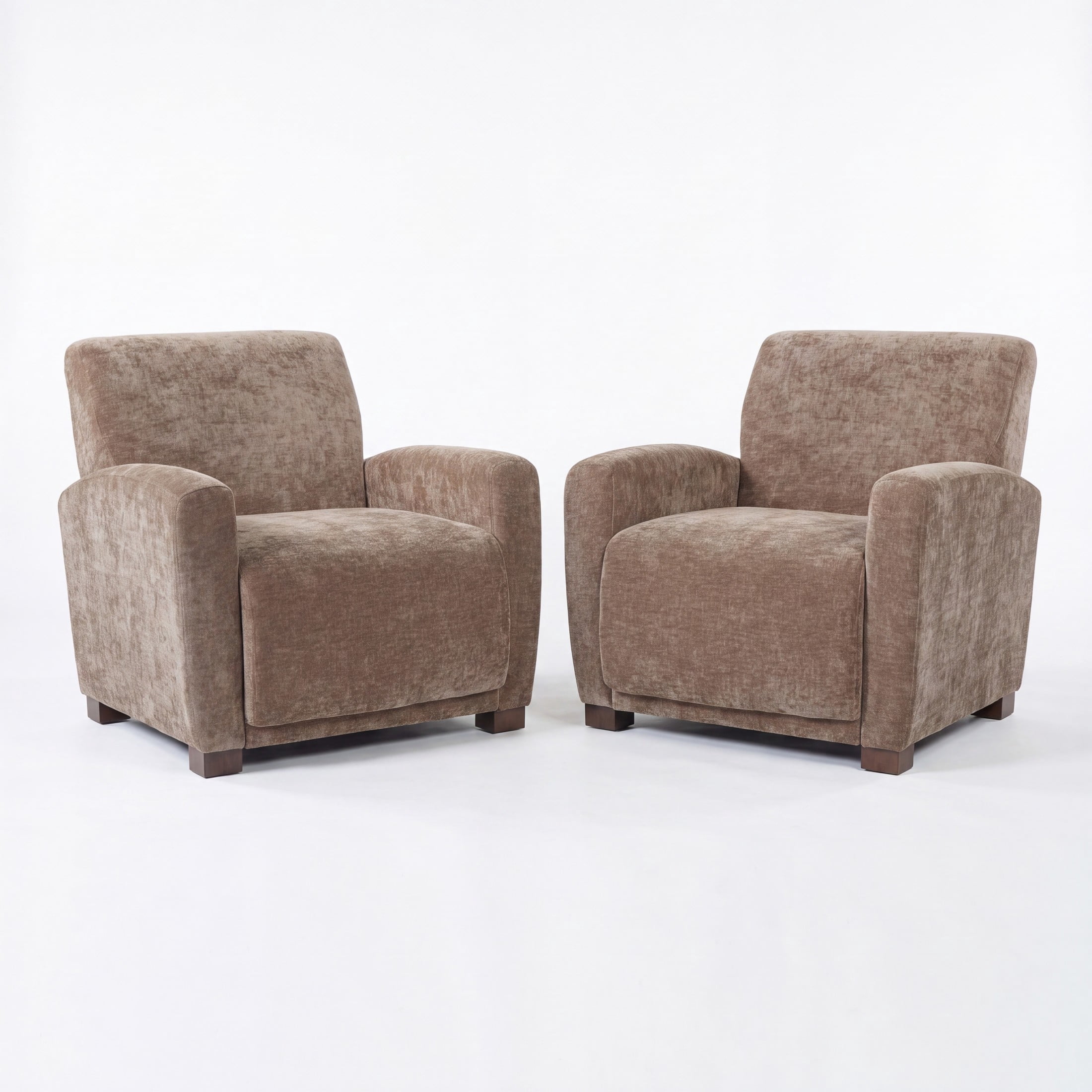Christopher Knight Home Modern Upholstered Accent Arm Chair for Living Room Bedroom, Brown, Set of 2
