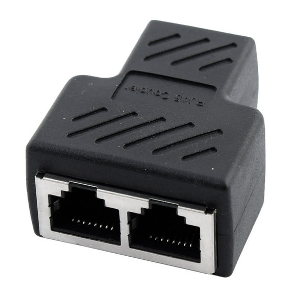 RJ45 1 to 2 Port Female to Female Network Ethernet Socket LAN Splitter Adapter