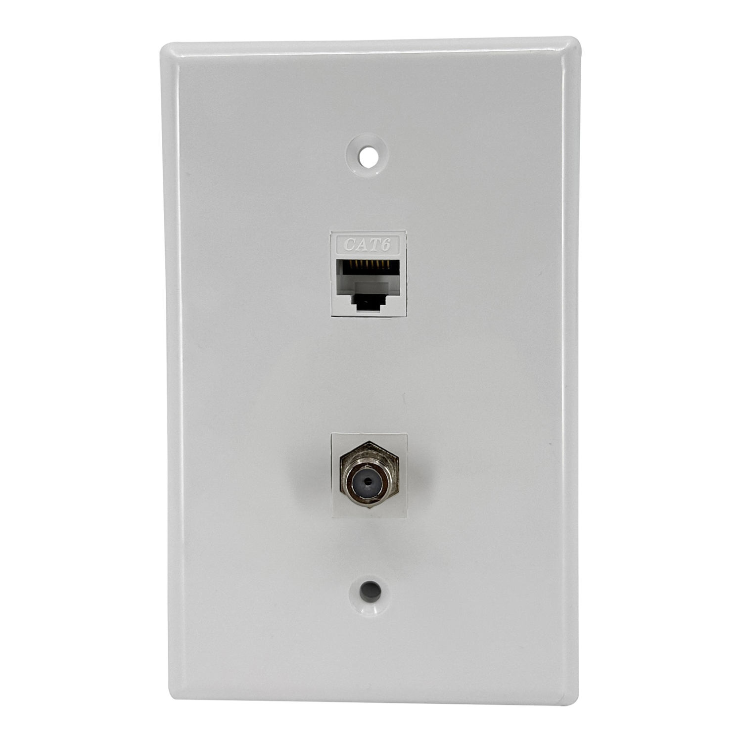 DataComm Electronics CAT-6 Data Jack, 180° Configuration, Ultra White, 10 Pack