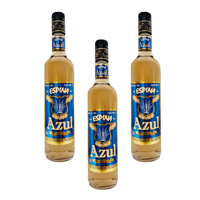 Tripack Licor de Agave Espina Azul Clásico Joven 1000 Ml Espina Azul Licor de Agave