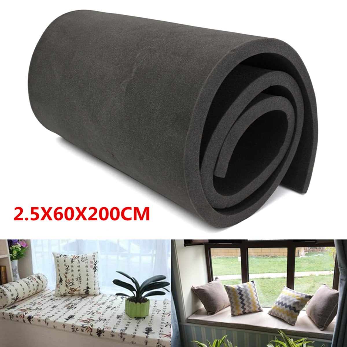 High Density Seat Foam Rubber 1 X24 X79 Sofa Seat Replacement