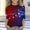 A172 Wine, variant on Patriotic T Shirt for Girls Crewneck Long Sleeve Loose Fit Summer Casual 4th of July Shirts USA Graphic Tee American Flag Red White and Blue Stars Stripes Clothes