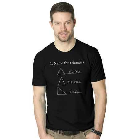 Mens Triangle - Crazy Dog TShirts - Mens Name The Triangles Funny Math T shirts Sarcasm Novelty I Love Math Tee Humor
