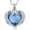 Always-Blue, variant on Red Cardinal /Wings Heart Shape Urn Necklace for Ashes Keepsake Memorial Heart Urn Locket for Human/Pet Cremation Jewelry