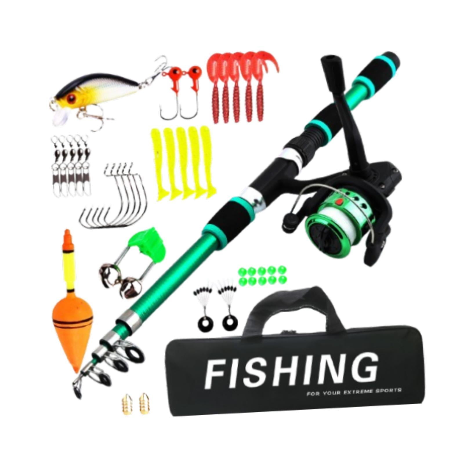 colaxi Kids Fishing Pole Fishing Accessories Travel Telescopic Fishing Rod and