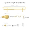 thumbnail image 3 of eTeckram 5/8" Double Curtain Rod with Brun Finials,Gold,28‘’-48‘’, 3 of 6