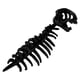 thumbnail image 1 of Disfraz de esqueleto de dinosaurio 3D para Halloween, ideal para representaciones teatrales y juegos de simulación realistas. Negro, 1 of 9