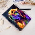 thumbnail image 4 of Spiral Notebook,College Ruled Journal,8.26" x 5.71" 50 Sheets/100 Pages,2 Pack - Golden Retriever With Digital Art-Style, 4 of 7