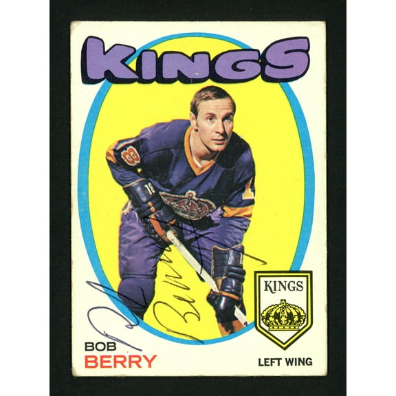 Bob Berry Autographed 1971-72 Topps Rookie Card #76 Los Angeles Kings SKU #154215