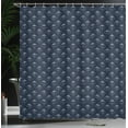 thumbnail image 3 of Ambesonne Navy Shower Curtain, Triangular Like Surreal Motifs, 69"Wx70"L, Indigo Slate Blue, 3 of 4