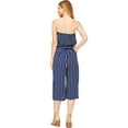 thumbnail image 4 of Ambiance Apparel Women's Juniors Striped Wide Leg Tube Top Jumpsuit (S, Navy), 4 of 4