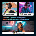 thumbnail image 2 of Hybrid Active Noise Cancelling Headphones Wireless Bluetooth Over Ear - 50dB ANC, 120H Playback, 6-MIC ENC Clear Calls, Hi-Res 360° Spatial Audio, Foldable Comfort for Travel Office, 2 of 10