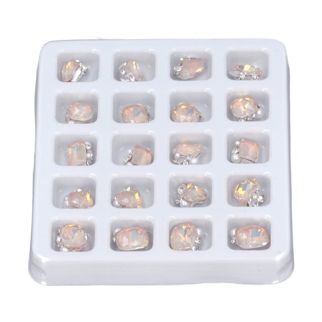 Shiny Nail Art ABS Rhinestone Set, Accesorios De Uñas De Cristal Para Salón De Belleza Nail Art Crystal Rhinestone Manicura Decoración De Diamantes De Imitación Decoración