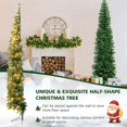 5ft Prelit HalfShape Christmas Tree, Premium 290 PVC Needles