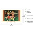 thumbnail image 2 of Cambodia - Modern Cambodian Dancers - Ancient Temple of Angkor Wat - Vintage Travel Poster by Albert Camille c.1946 - Master Art Print (Unframed) 12in x 18in, 2 of 4
