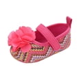 thumbnail image 3 of YUGYXL Princess Sandals for Girls Rhinestone Bow Sandals Pearl Shoes Non Slip Lightweight Breathable Open Toe Shoes Red,12, 3 of 10