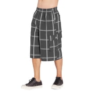 Shaka Wear Mens Relaxed Fit Plaid Cargo Shorts S~5XL