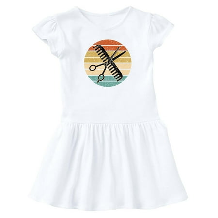 

Inktastic Hair Stylist Gifts Barber Retro Sunset Gift Baby Girl Dress
