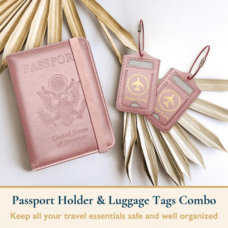 Cute Passport Holder Personalized Luggage Tag Favor Travel Set 
