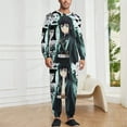 thumbnail image 2 of Demon Slayer Tokito Muichiro Men's Lounge Pajamas Set 2-Piece Crew Neck Sleepwear Soft Long Sleeve Top & Pants for Sleep, Home & Vacation 3XL, 2 of 8