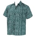 thumbnail image 2 of HAPPY BAY Men's Hippie Beach Hawaiian Short Sleeve Shirts S Clover, Chevron Summer Vacation Holiday, 2 of 3