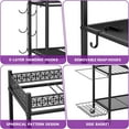 thumbnail image 4 of Yoga Mat Storage Rack, Home Gym Storage Rack, Workout Storage for Yoga Mat, Foam Roller, Equipment Gym Storage for Home Exercise and Fitness Gear (Metal), 4 of 7