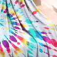 thumbnail image 3 of Colorful Tie Dye Pattern Blanket,Comfortable Soft Flannel Throw Blanket,All Season,Warm Lightweight Blankets for Sofa Bed Couch Living Room Chair,30"x40", 3 of 4